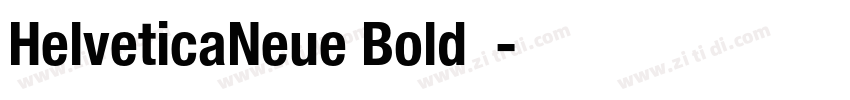 HelveticaNeue Bold 粗字体转换